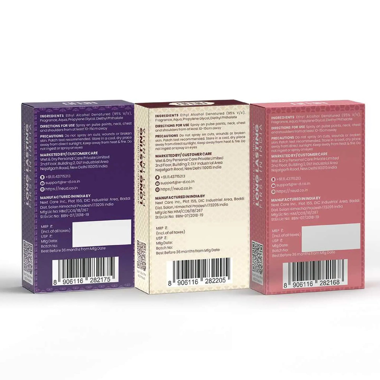 NEUD Luxury Perfume Trio Pack Gift Set for Women 3x50ml - Shipped Worldwide From India