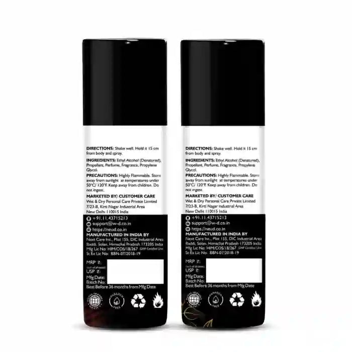 Shake NEUD Zenith and Enigma Deodorants and spray on body from 15cm away - everteen-neud.com