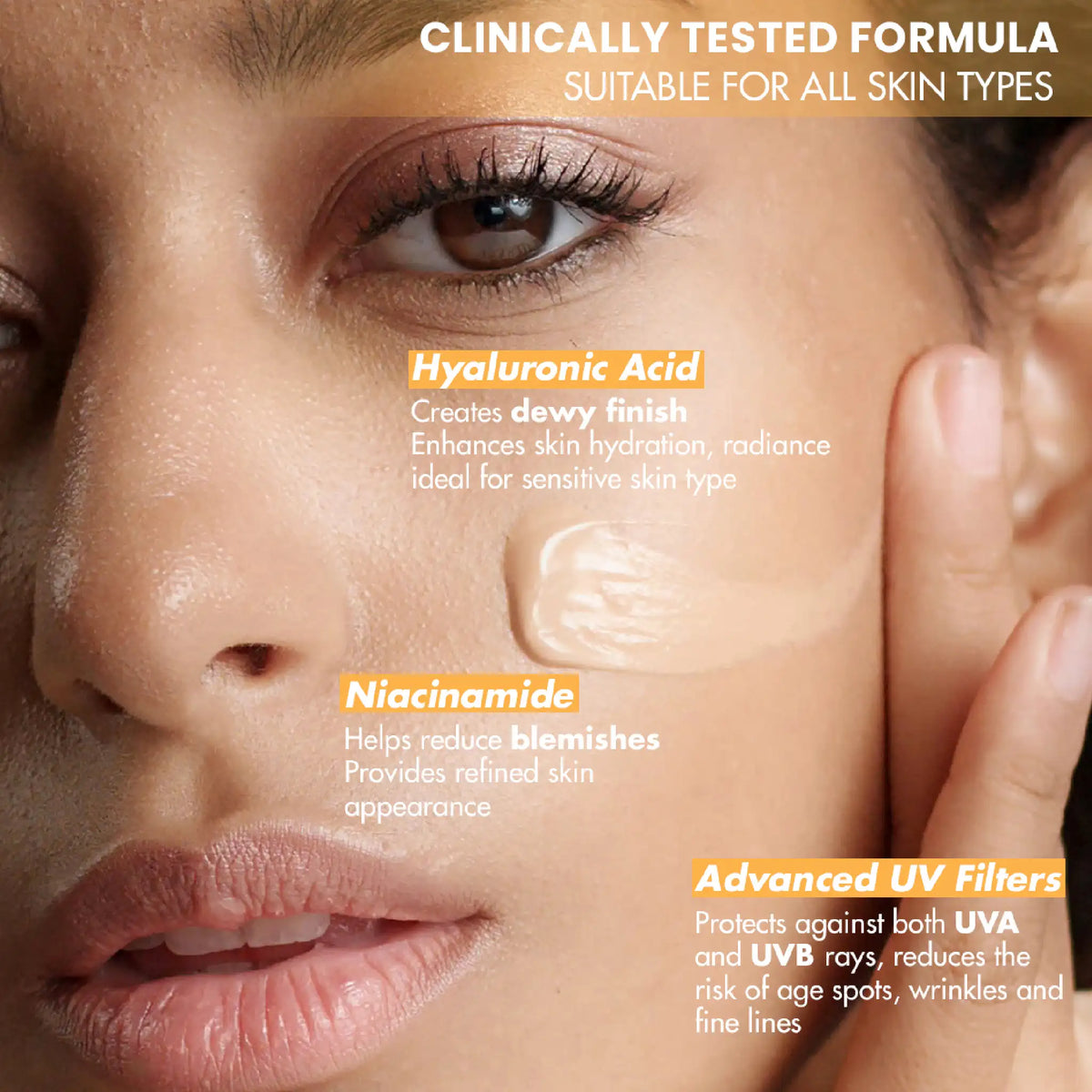 NEUD Tinted Sunscreen – Lab-Certified Formula with Hyaluronic Acid and Niacinamide