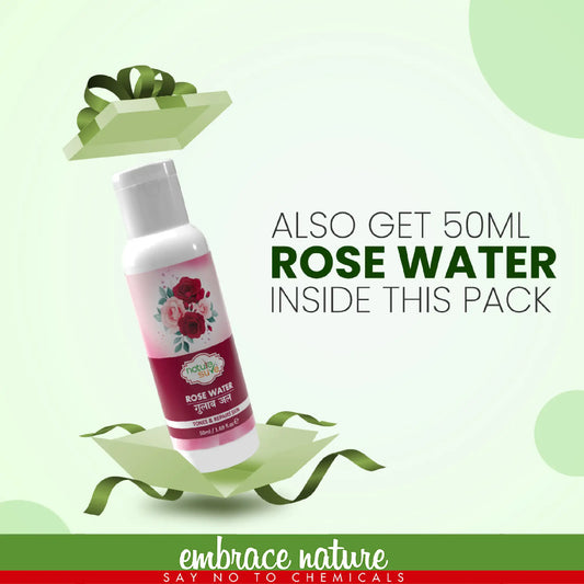 Nature Sure Aloe Vera Leaf Powder 200g - Get 50ml Rose Water Absolutely Free Inside Every Pack
