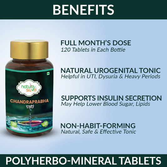 Nature Sure Chandraprabha Vati - Each Bottle Contains One Full Month's Dose
