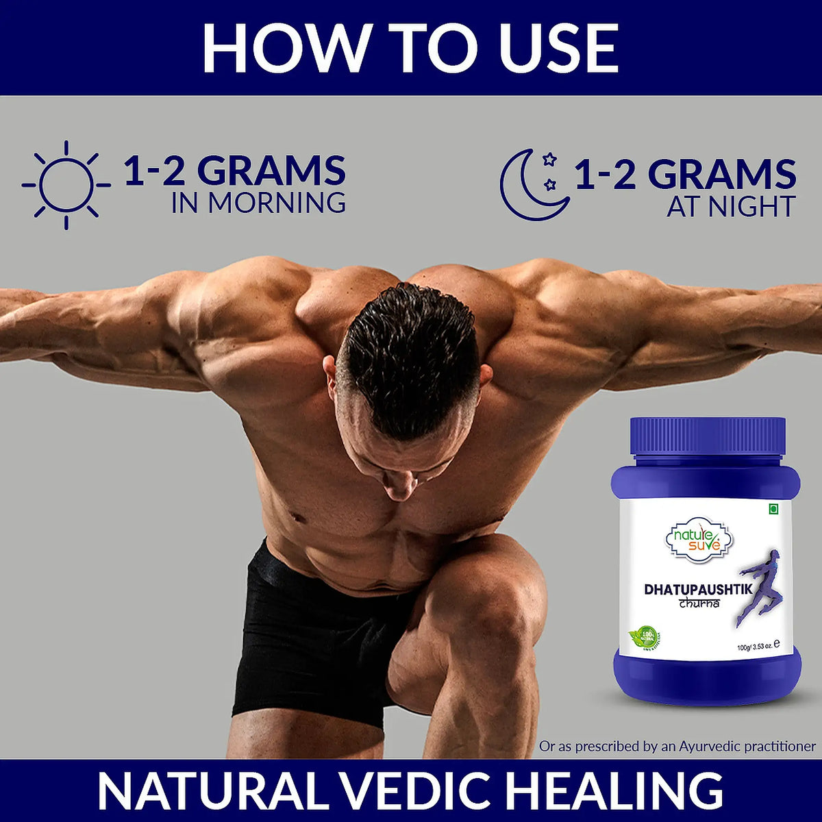 Nature Sure Dhatupaushtik Churna – Vedic Ayurvedic Formula, 2g Morning and Night