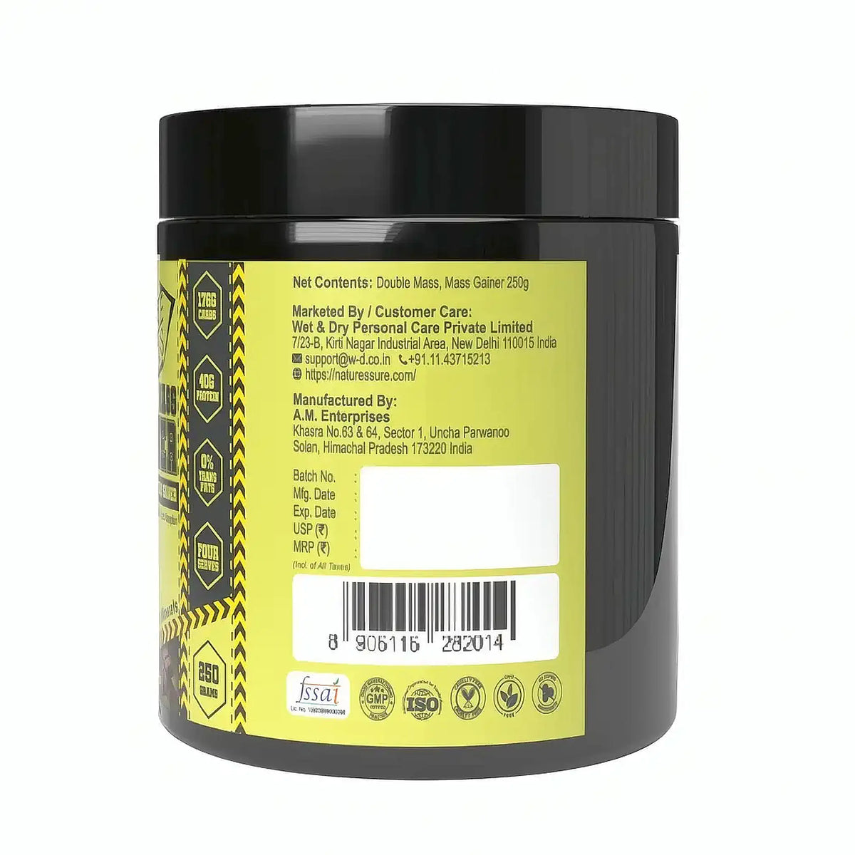 Nature Sure Double Mass Chocolate Mass Gainer 250g – Ships Worldwide from India