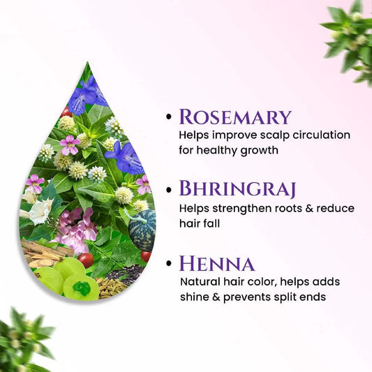 Nature Sure Hair Growth Oil Contains Rosemary, Bhringraj and Henna