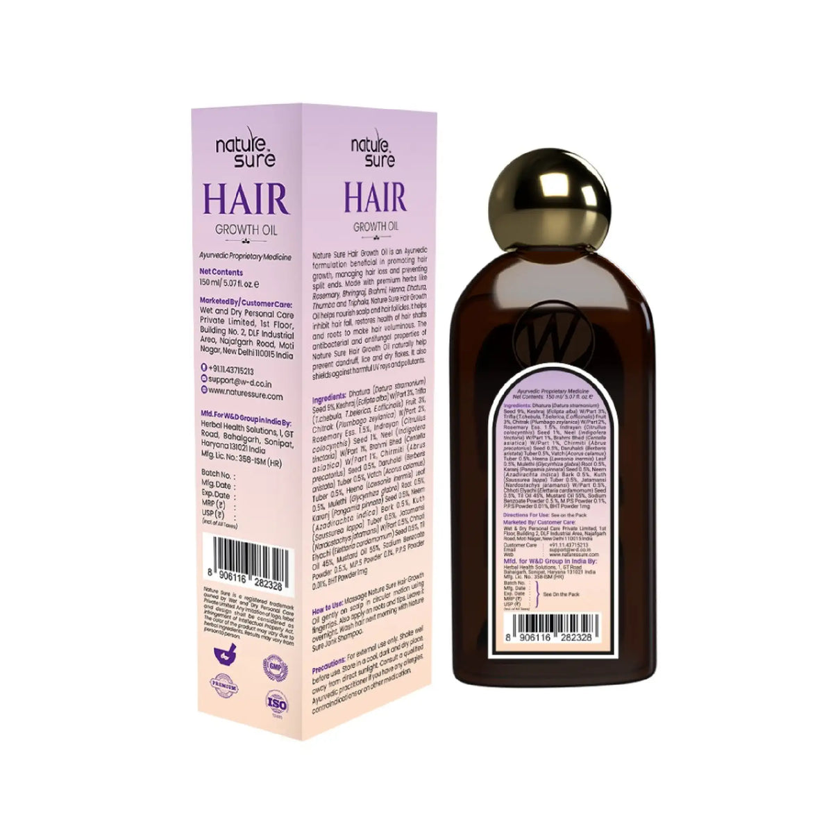 Nature Sure Hair Growth Oil 150ml – Ships Worldwide from India