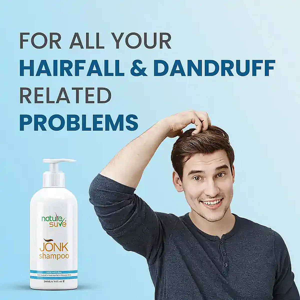 Nature Sure Jonk Shampoo – Ayurvedic Hair Cleanser for Hair Fall and Scalp Care