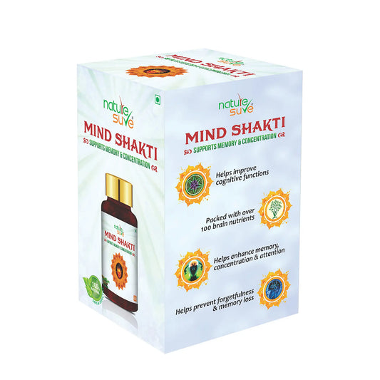 Nature Sure Mind Shakti Tablets - Help Enhance Memory And Concentration Naturally