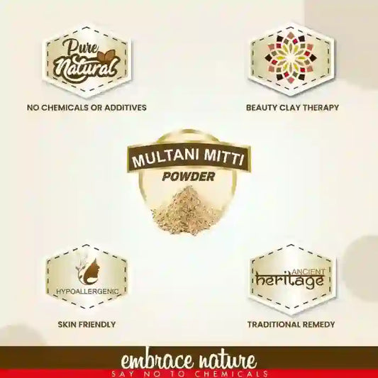 Nature Sure Multani Mitti Powder is a Traditional Beauty Clay Therapy that is Skin-Friendly and Does Not Contain Any Chemicals or Additives - everteen-neud.com