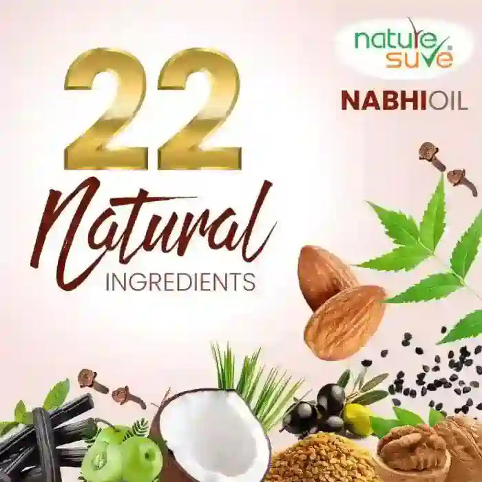 Nature Sure Belly Button Nabhi Oil for Health and Beauty – Contains 22 Natural Ingredients