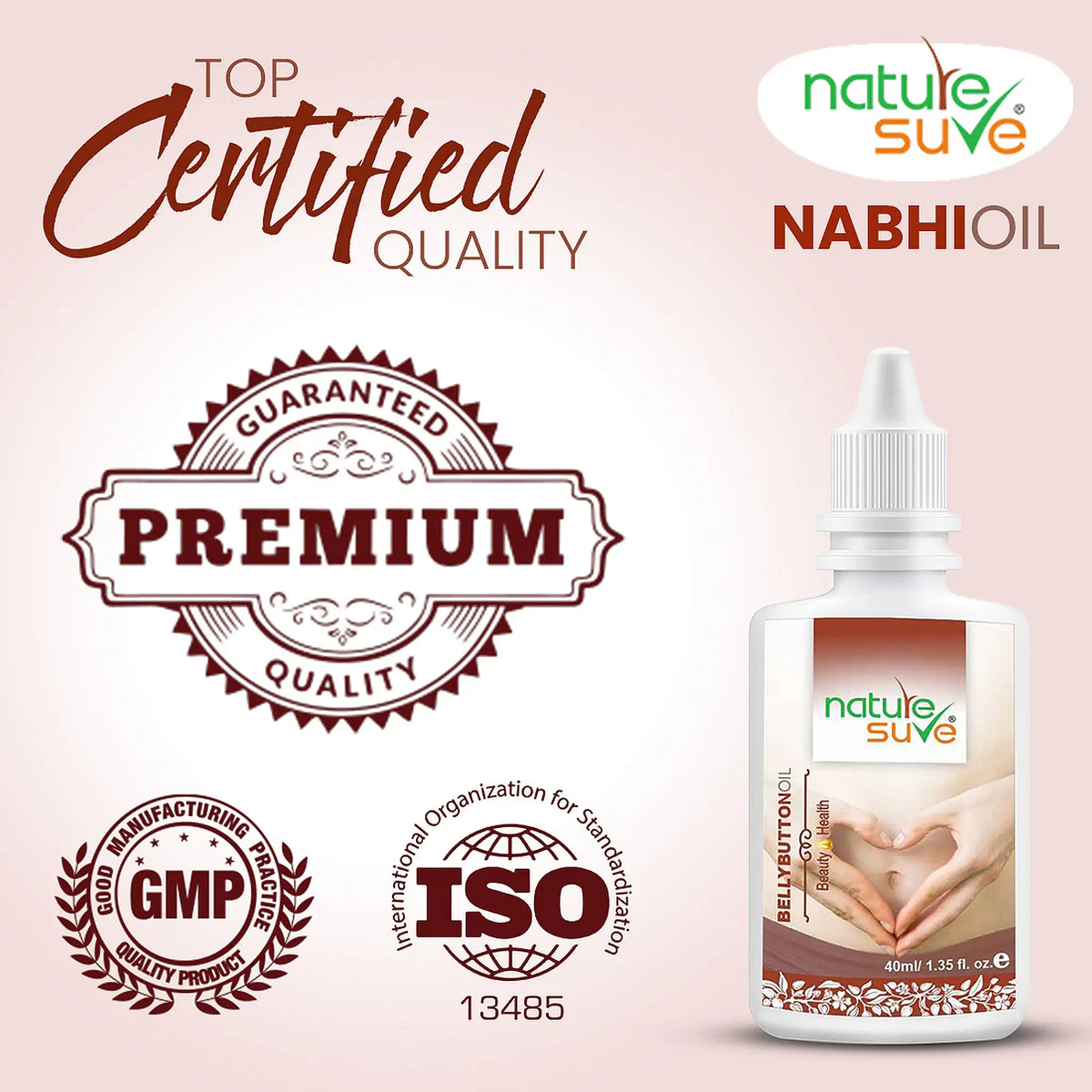 Nature Sure Belly Button Nabhi Oil - Safe And Toxin-Free With No Paraben, Sulfate, Phthalate or Synthetic Fragrance