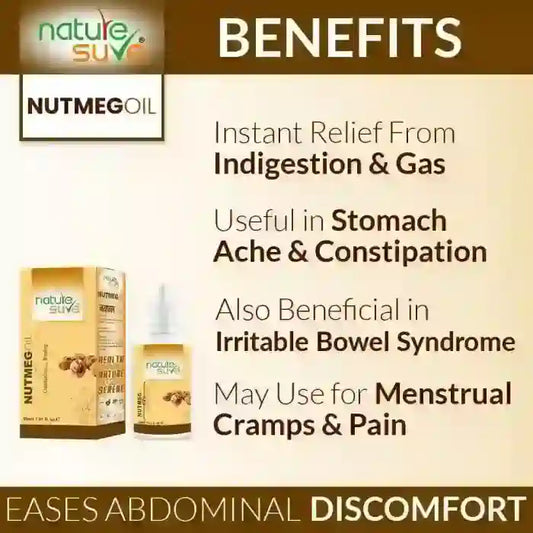 Nature Sure Nutmeg Jaiphal Oil Is Helpful In Bloating, Constipation, IBS, Cramps And Stomach Ache - everteen-neud.com