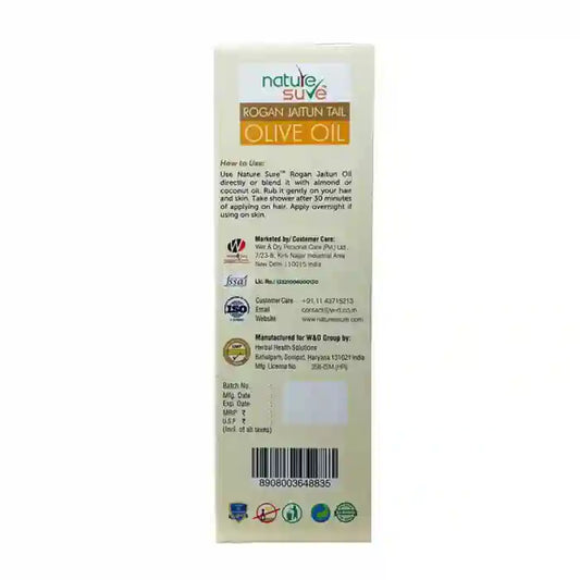 Nature Sure Rogan Jaitun Zaitoon Jaitoon Olea Olive Oil 110ml for Skin, Hair and Nail Care in Men and Women is Shipped Worldwide - everteen-neud.com
