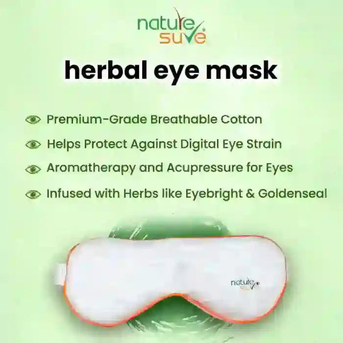 Nature Sure Small Herbal Eye Mask is Made From Breathable Cotton and Infused With Herbs Like Eyebright and Goldenseal - everteen-neud.com