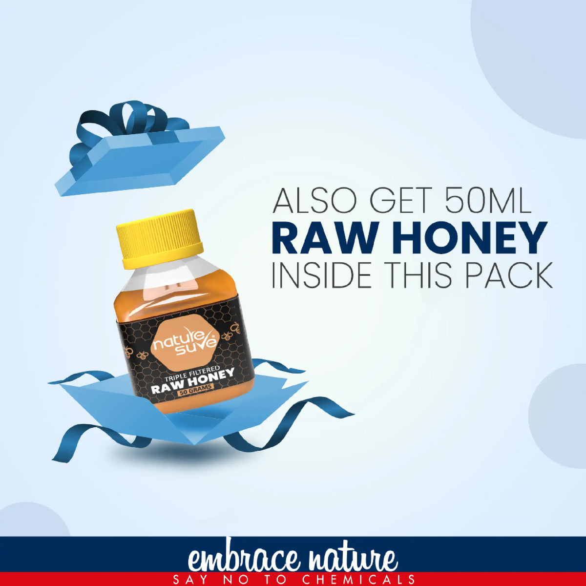 Nature Sure Tulsi Leaf Powder 200g – Get 50ml Raw Honey Free Inside Each Pack