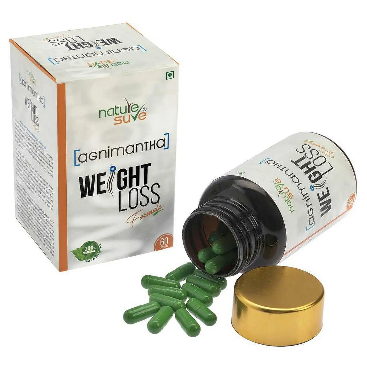 Nature Sure Agnimantha Weight Loss Formula 1x60 Capsules – AYUSH-Certified