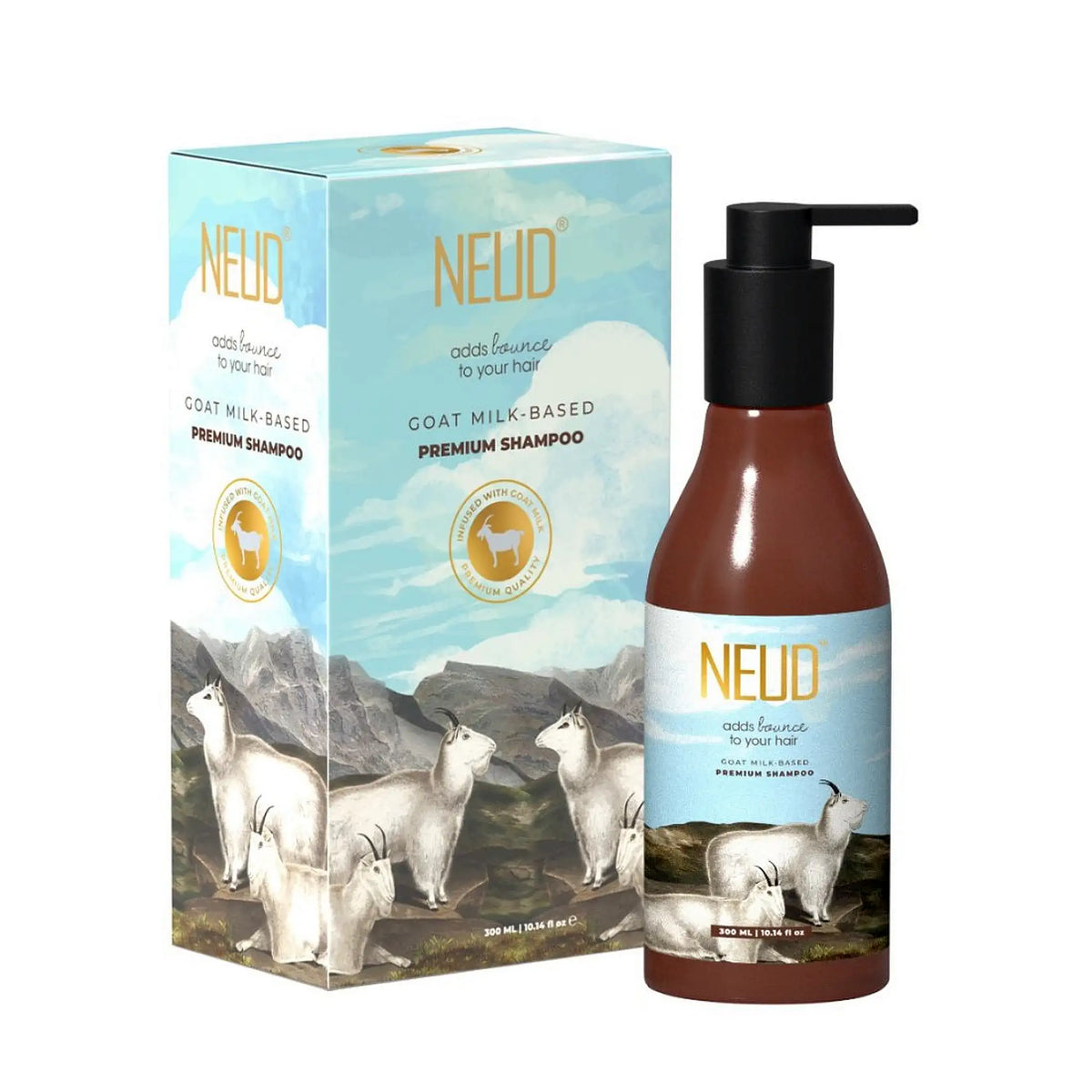 NEUD Goat Milk Shampoo 1x300ml – Moisturizing Shampoo for Men and Women
