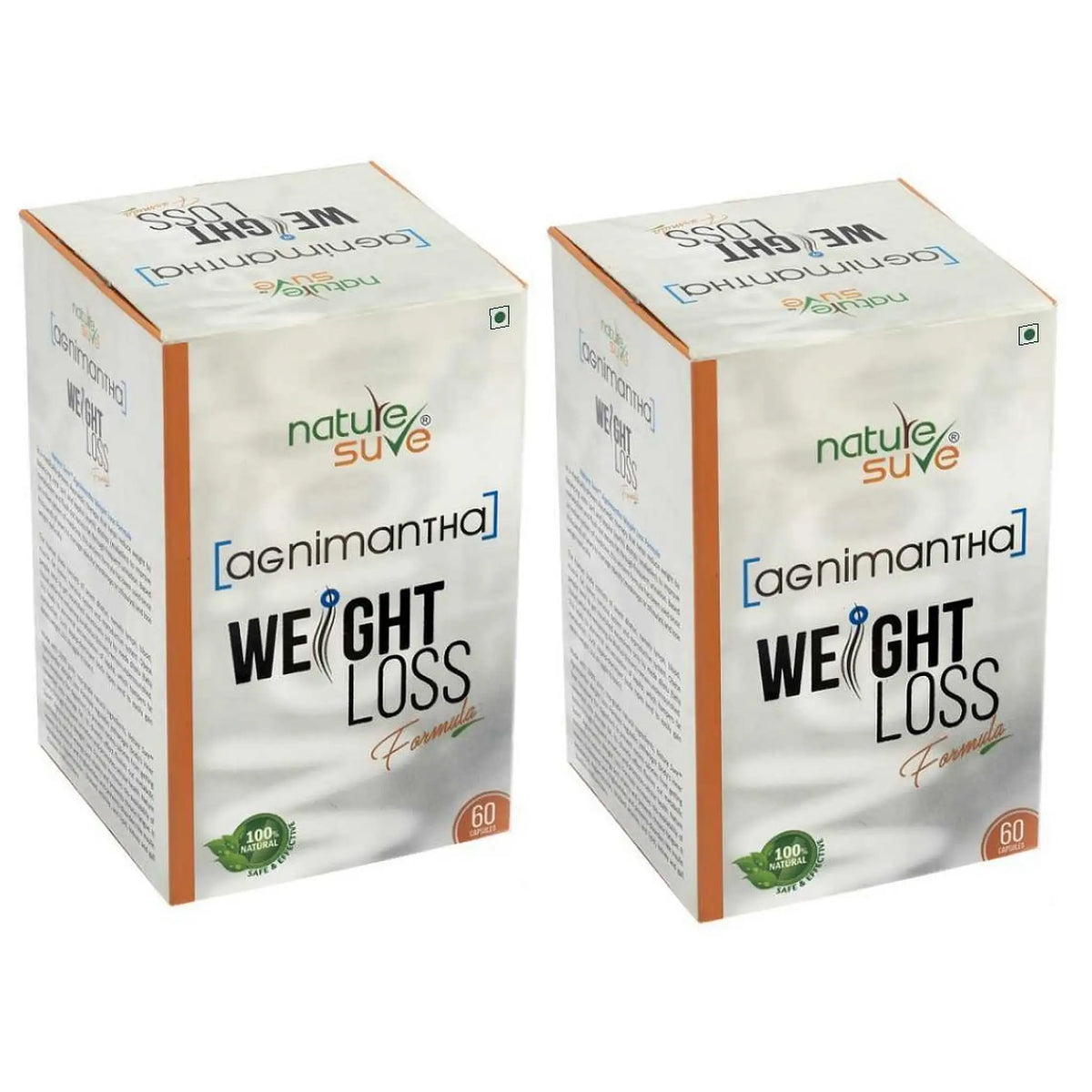 Nature Sure Agnimantha Weight Loss Formula 2x60 Capsules – AYUSH-Certified
