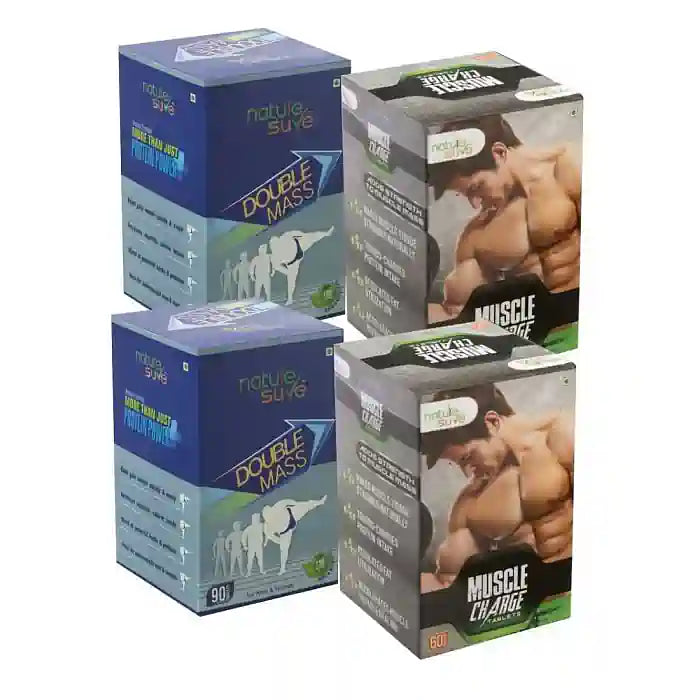 Buy 2 Sets of Nature Sure Combo With Double Mass and Muscle Charge Tablets for Body Mass and Muscle Strength Directly From Company - everteen-neud.com