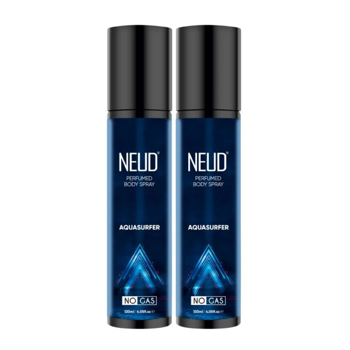 NEUD Aquasurfer Perfumed Body Spray 2x120ml – No Gas Deodorant, Long-Lasting Fragrance