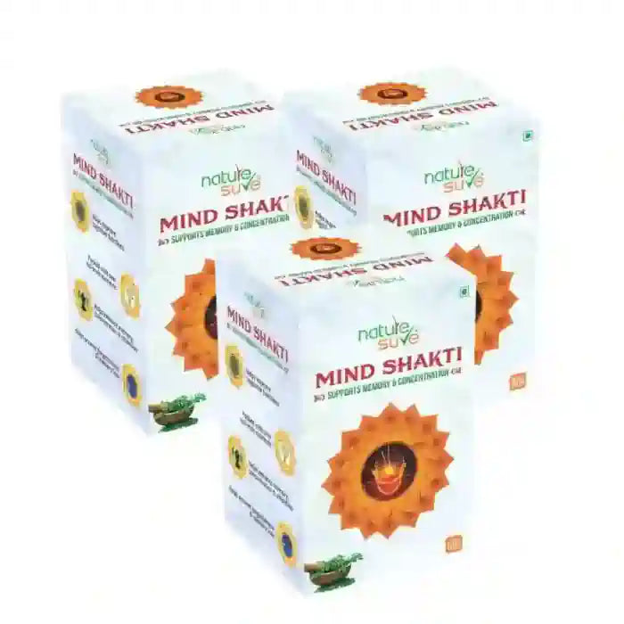 Buy 3 Packs Nature Sure Mind Shakti Tablets for Memory and Concentration - everteen-neud.com