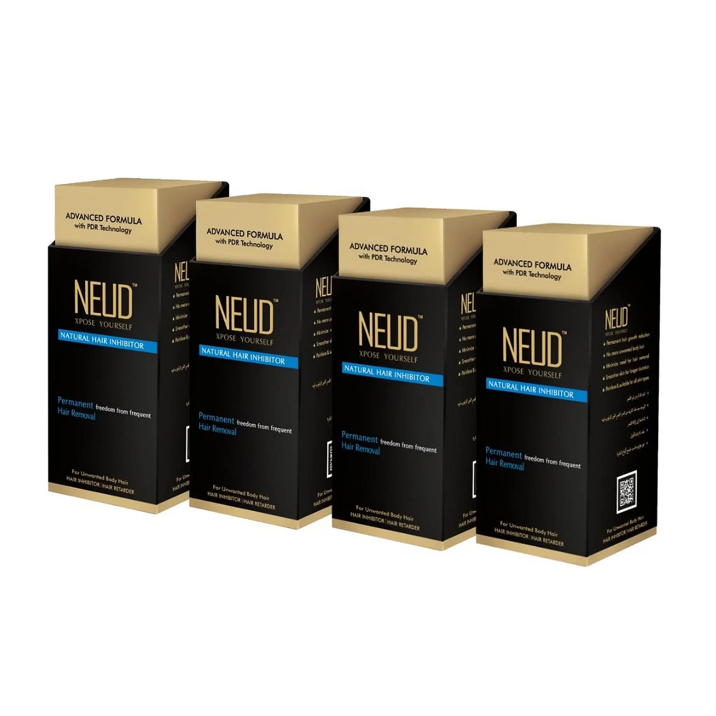 NEUD Natural Hair Inhibitor 4x80g – Papaya and Sunflower Extract Formula