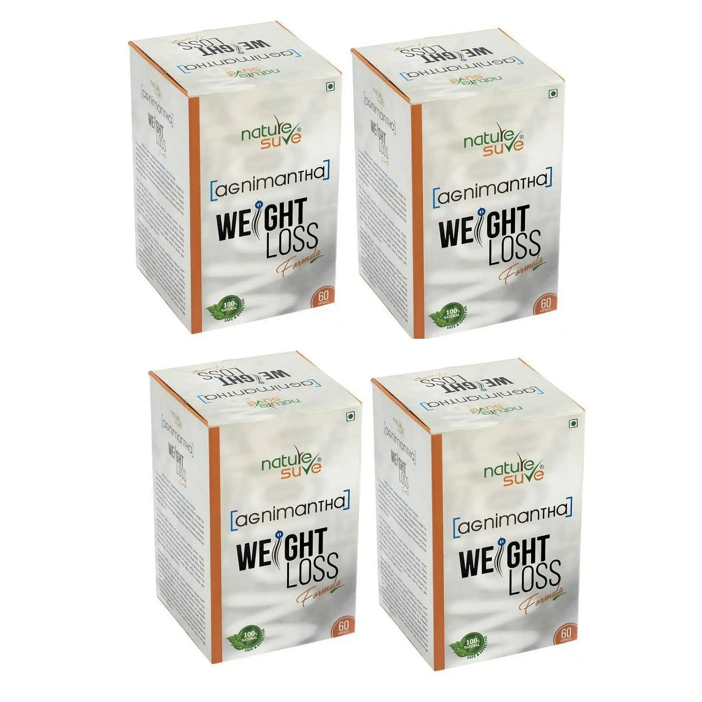Nature Sure Agnimantha Weight Loss Formula 4x60 Capsules – AYUSH-Certified