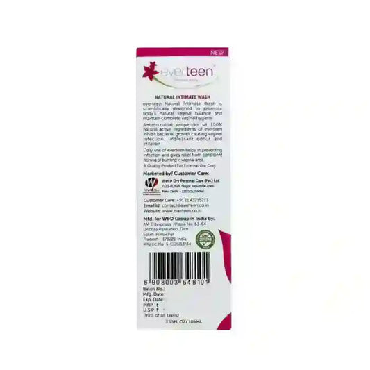 everteen Natural Intimate Wash 105ml is Shipped Worldwide - everteen-neud.com