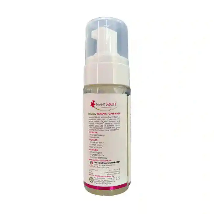 everteen Foam Natural Intimate Wash for Women is Naturally pH-Balanced and Contains Neem, Sea Buckthorn and Tea Tree Oil - everteen-neud.com