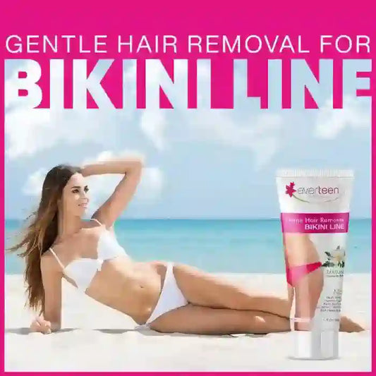 everteen Natural Hair Remover Creme with Chamomile for Bikini Line and Underarms in Women - everteen-neud.com
