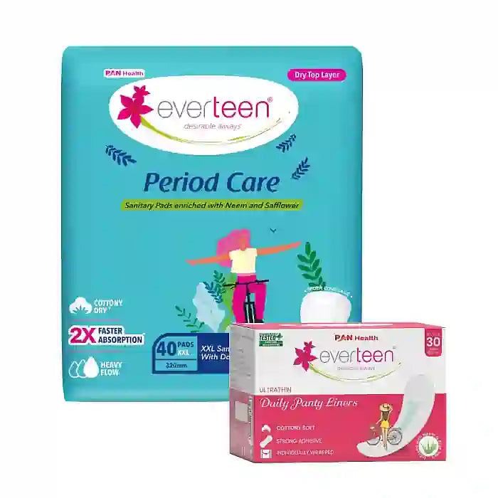 Buy everteen Combo including 40 Dry Sanitary Pads and 30 Panty Liners - everteen-neud.com