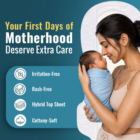 everteen Maternity Pads 410mm – Hybrid Top Sheet for Cottony Softness and Rash-Free Care