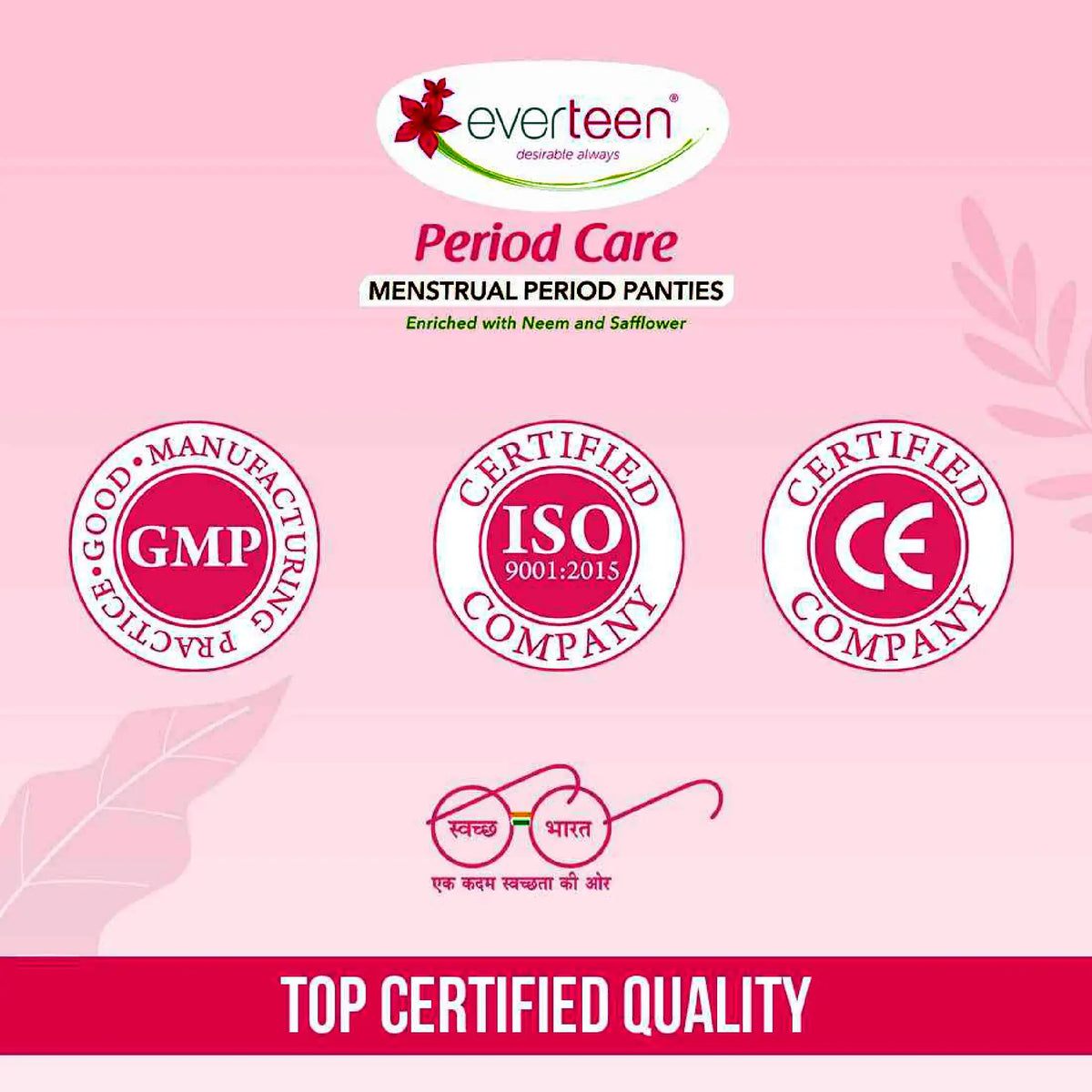everteen Period Care Period Panties – ISI-Certified Quality, Manufactured Using Touchless Processes