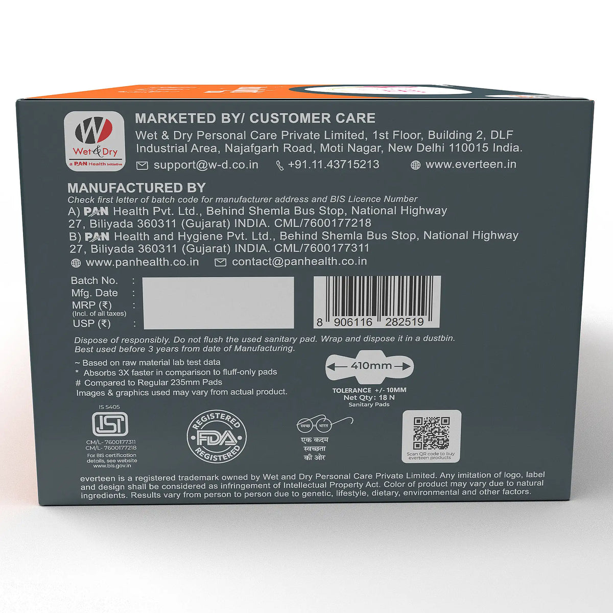 everteen Relax Nights Ultra XXXL Overnight Sanitary Pads with Neem and Safflower