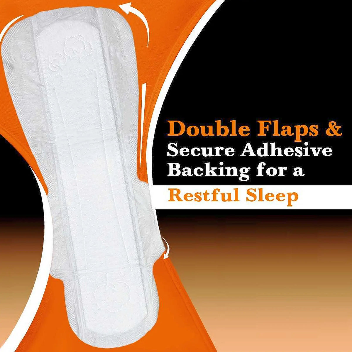 everteen Relax Nights Ultra XXXL Overnight Sanitary Pads - Double Flaps Keep Pad In Place All Night