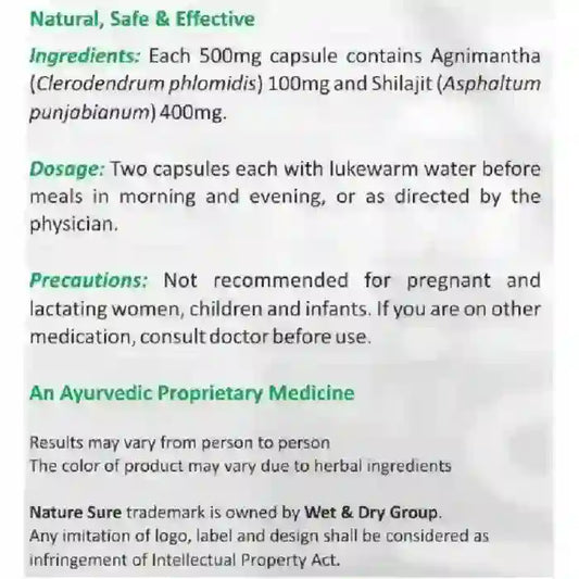 Take 2 Capsules Nature Sure Agnimantha Weight Loss Capsules Before Meals in Morning and 2 at Night- everteen-neud.com