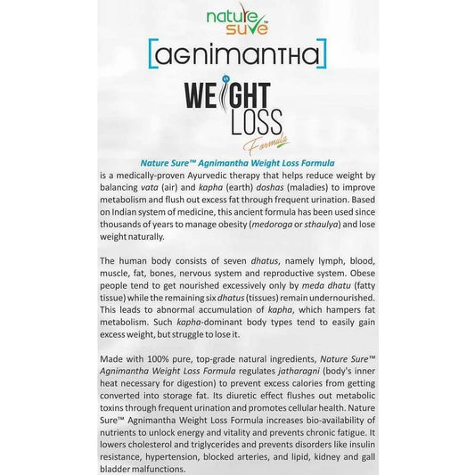 Nature Sure Agnimantha – Ayurvedic Formula to Support Vata and Kapha Dosha Balance