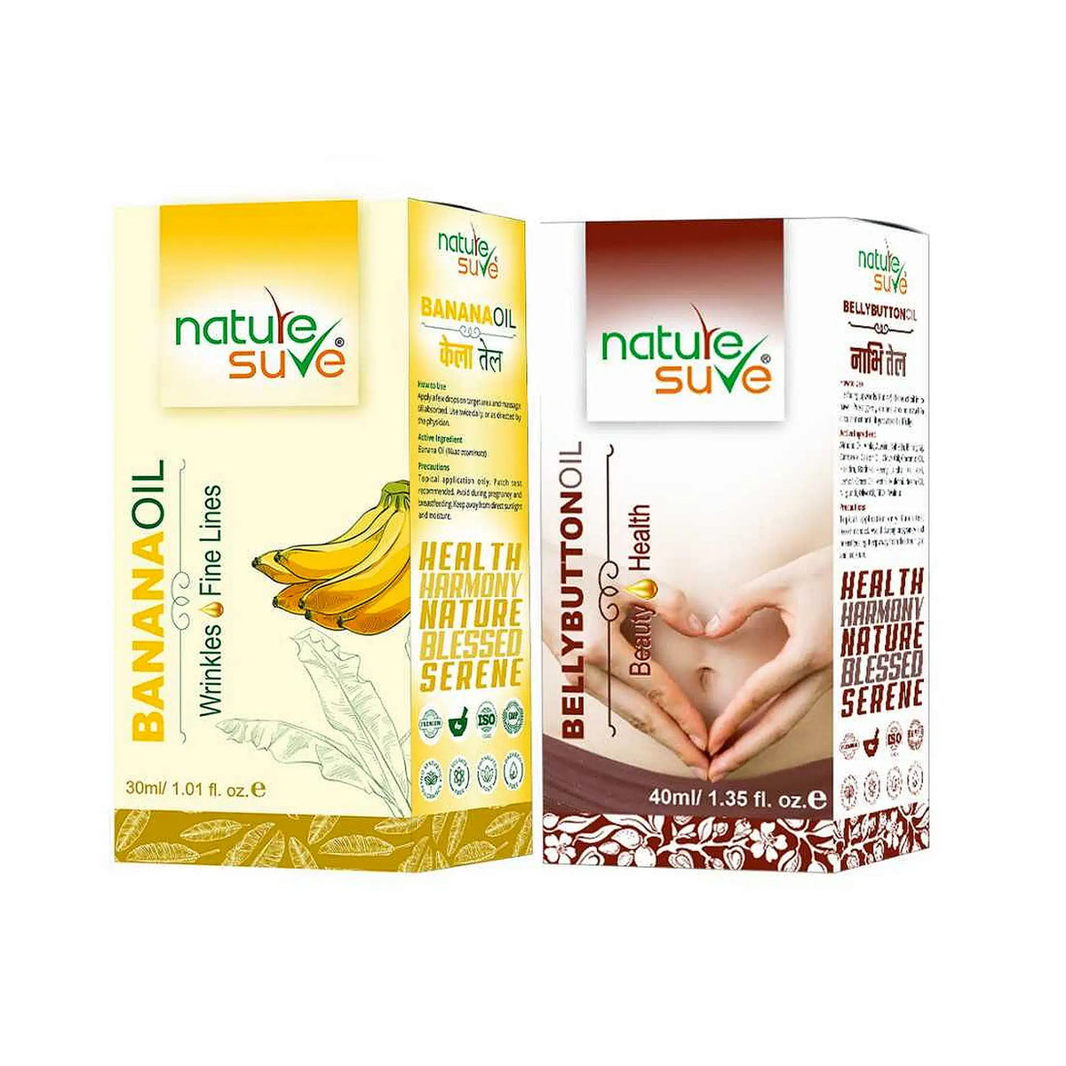 Nature Sure Combo - Banana Oil 30ml and Belly Button Nabhi Oil 40ml