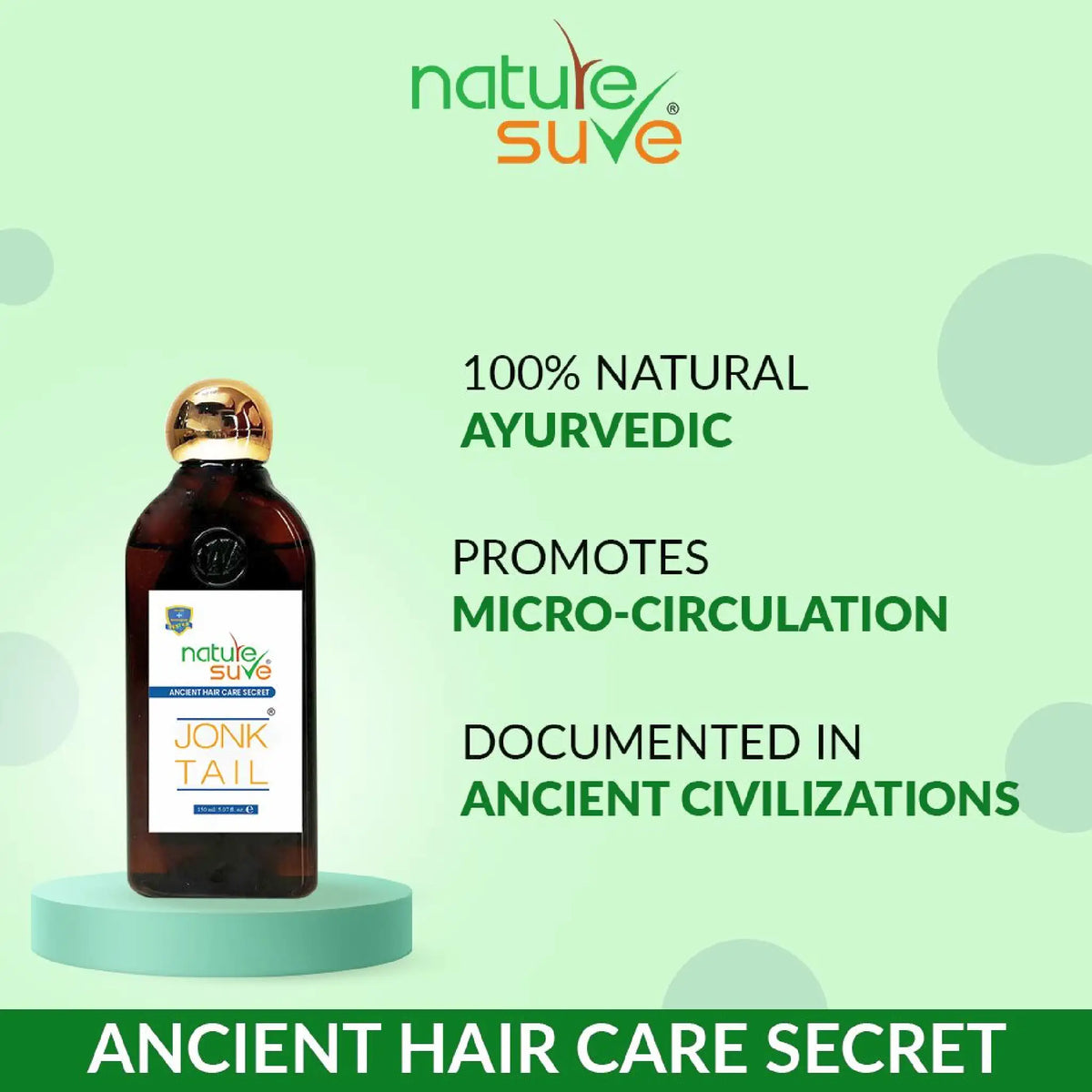 Nature Sure Jonk Tail – Ayurvedic Oil to Support Scalp Micro-Circulation