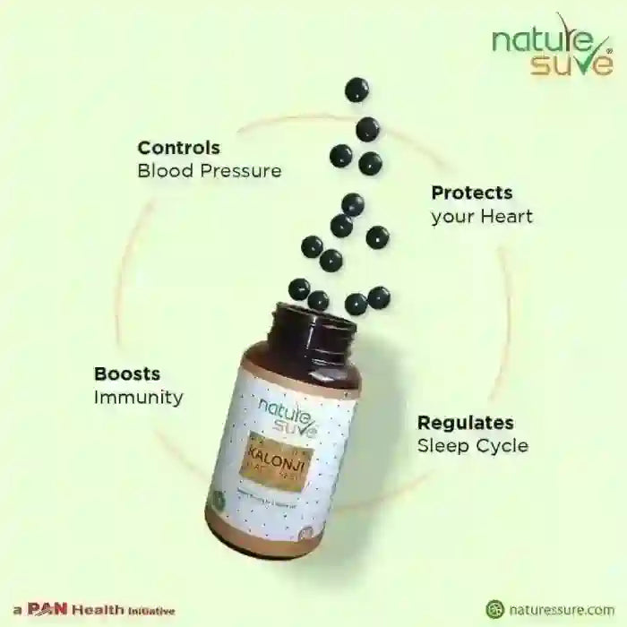 Nature Sure Kalonji Black Seed Tablets – AYUSH-Certified, for Men and Women