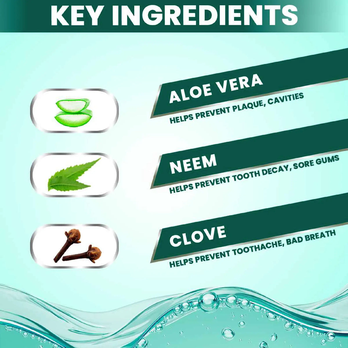 Nature Sure Aloe Vera Mouthwash – Neem and Clove Ayurvedic Formula for Men, Women and Kids