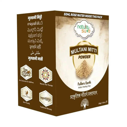 Buy 1 Pack Nature Sure Multani Mitti Powder 200g with Rose Water 50ml directly from company - everteen-neud.com