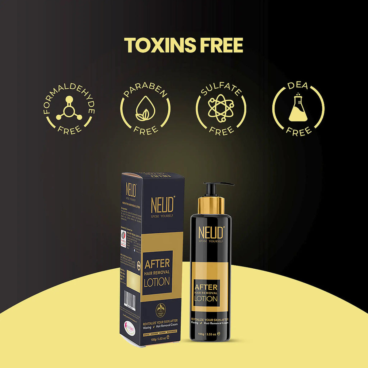 NEUD After-Hair-Removal Skin Lotion - Skin Safe With No Formaldehyde, Paraben, Sulfate or DEA