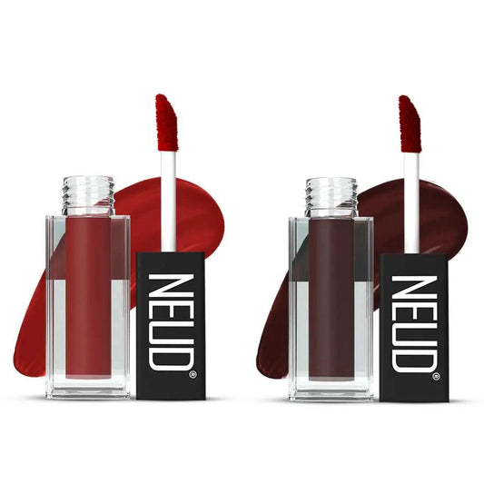 NEUD Matte Liquid Lipstick Combo - Perfect Pout and Espresso Twist With Two Lip Gloss Free 7419870497507