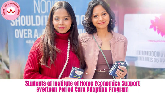 Blog: Girl students of Institute of Home Economics holding everteen Relax Nights Ultra Sanitary Pads in support of period care adoption program