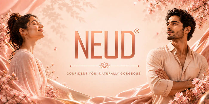 NEUD beauty and personal care products including hair oils, shampoos, skincare, perfumes, deodorants and cosmetics