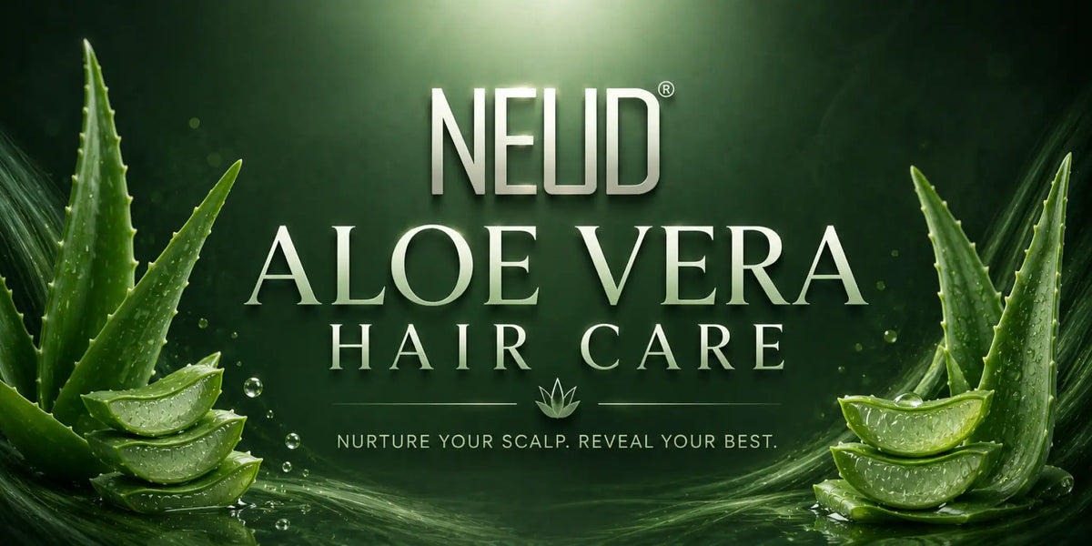 Shop NEUD aloe vera hair shampoo and hair oil – nourishing, certified quality. Best deals, reward points. Free shipping above ₹700 in India.