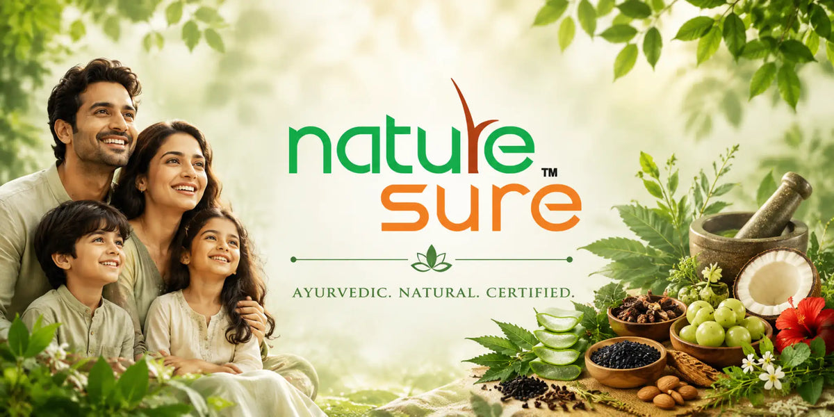 Nature Sure AYUSH-certified Ayurvedic oils, herbal supplements, powders and personal care products