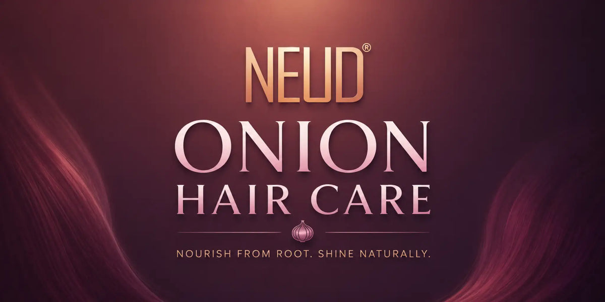 NEUD onion hair shampoo and conditioner – strengthens hair, reduces breakage. Certified quality. Best deals. Free shipping above ₹700 in India.