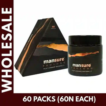 Buy 60 Packs ManSure PROLONG Capsules for PE in Men 60 Capsules Each at Bulk Prices. GST Invoice Available for TCS Input Credit - everteen-neud.com