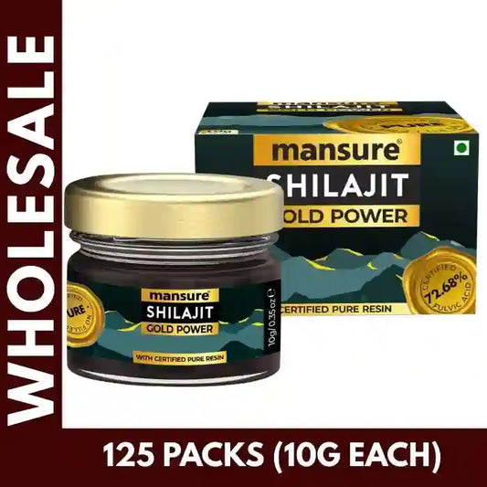 Buy 125 Packs ManSure Shilajit Gold Power Resin 10g Each for Men at Bulk Prices. GST Invoice Available for TCS Input Credit - everteen-neud.com